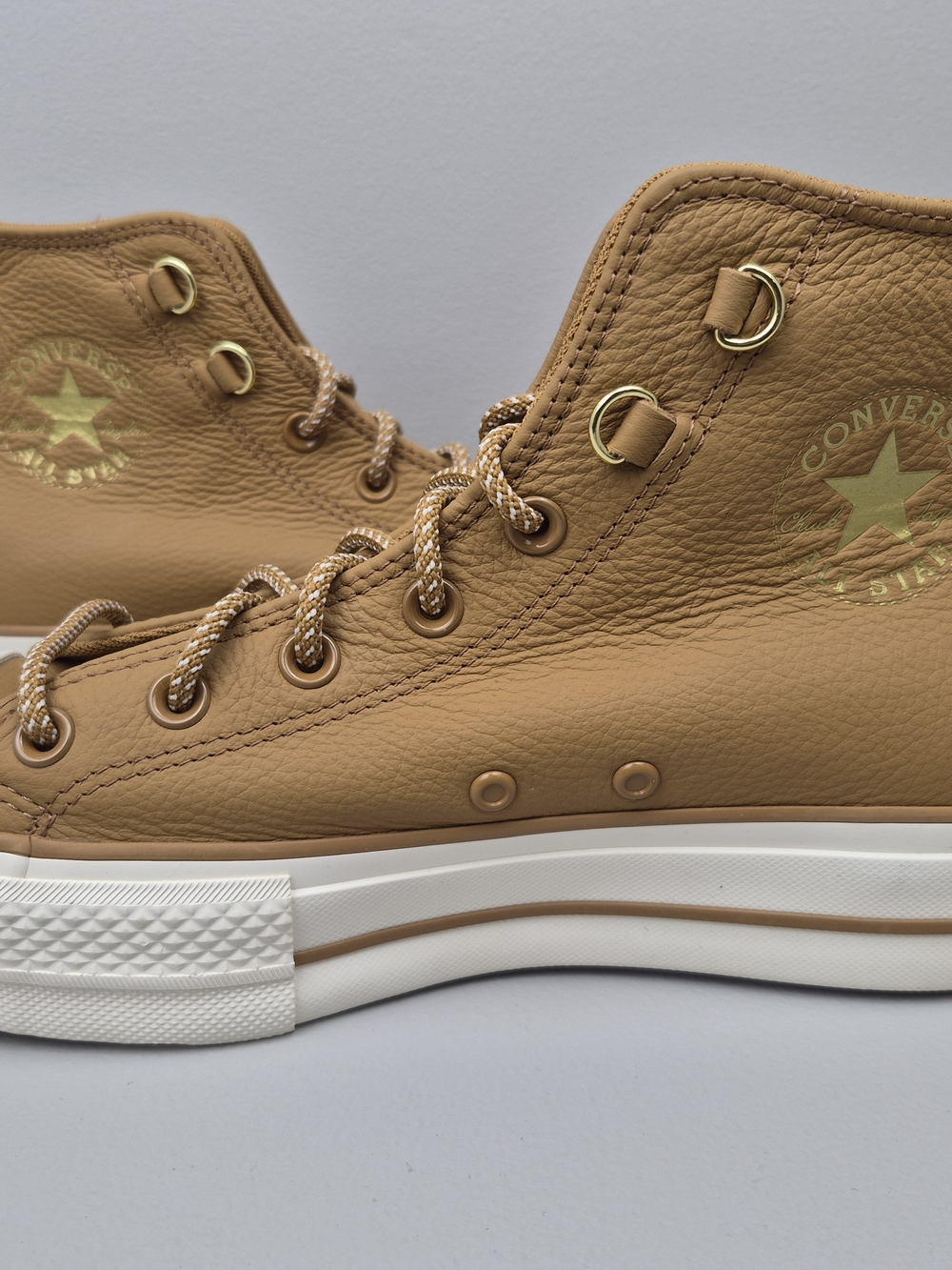 New Chuck Taylor All Star Lift Platform Glam Leather women's size 9 - Picture 5 of 12